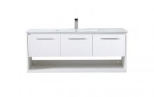 Elegant VF43048WH - 48 Inch Single Bathroom Floating Vanity in White