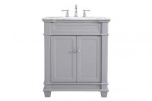 Elegant VF50030GR - 30 Inch Single Bathroom Vanity Set in Grey