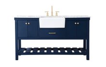 Elegant VF60160BL - 60 inch Single bathroom vanity in blue