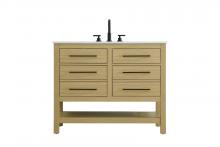 Elegant VF60542MHB - 42 inch Single Bathroom Vanity in Honey Brown