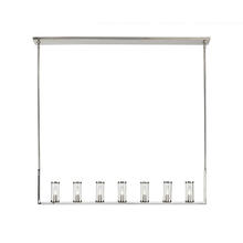 Alora Lighting LP309007PNCG - Revolve Clear Glass/Polished Nickel 7 Lights Linear Pendant