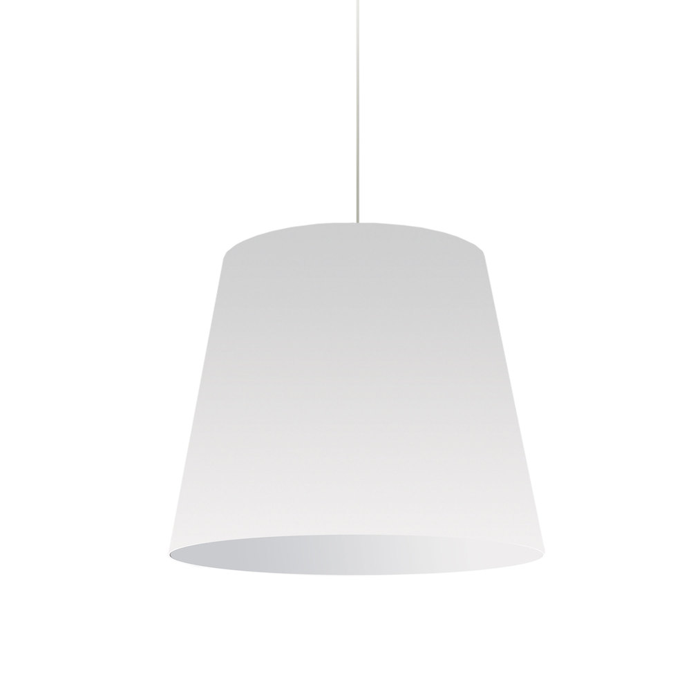 1 Light Oversized Drum Pendant Medium Wht Shade