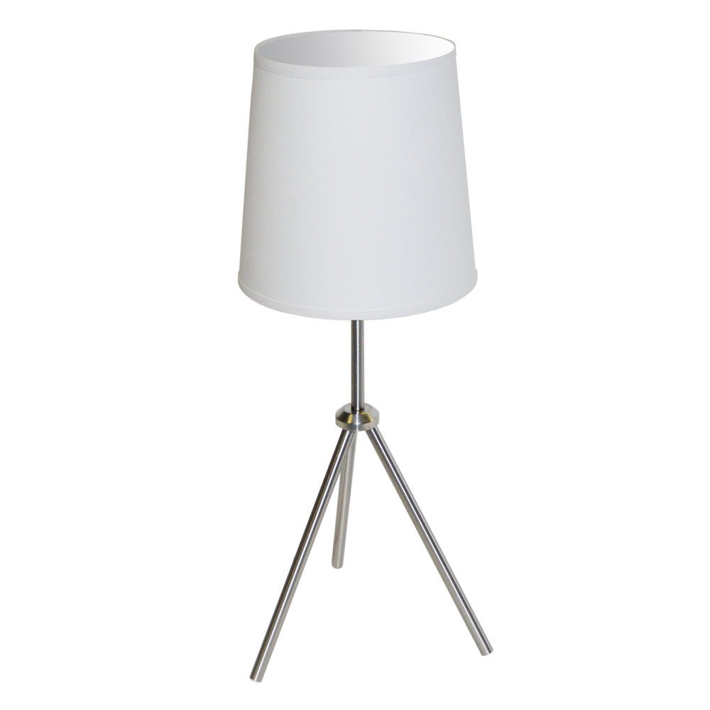 1LT 3 Leg Drum Table Fixture w/White Shade