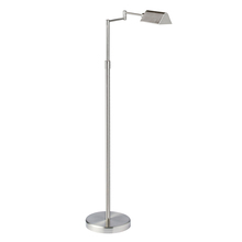 Dainolite 9257LEDF-SN - 9W LED Swing Arm Floor Lamp, Satin Nickel Finish