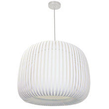 Dainolite MIA-181P-195F - 1LT Pendant Slit Shade Linda White White