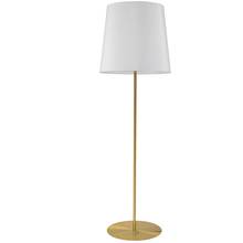 Dainolite MM681F-AGB-790 - 1 Light Aged Brass Floor Lamp w/ White Drum Shade