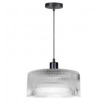 Dainolite NAD-123P-MB-FL - 1LT Pendant, MB w/ FL Glass