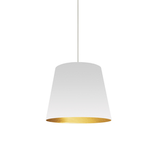 Dainolite OD-S-692 - 1LT Oversized Drum Pendant,Small - Wht/Gld