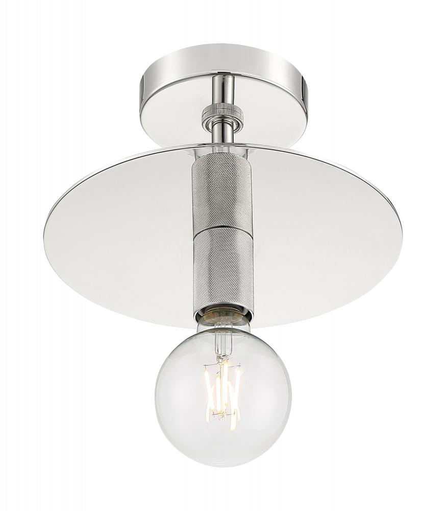 Bizet - 1 Light Semi-Flush with- Polished Nickel Finish