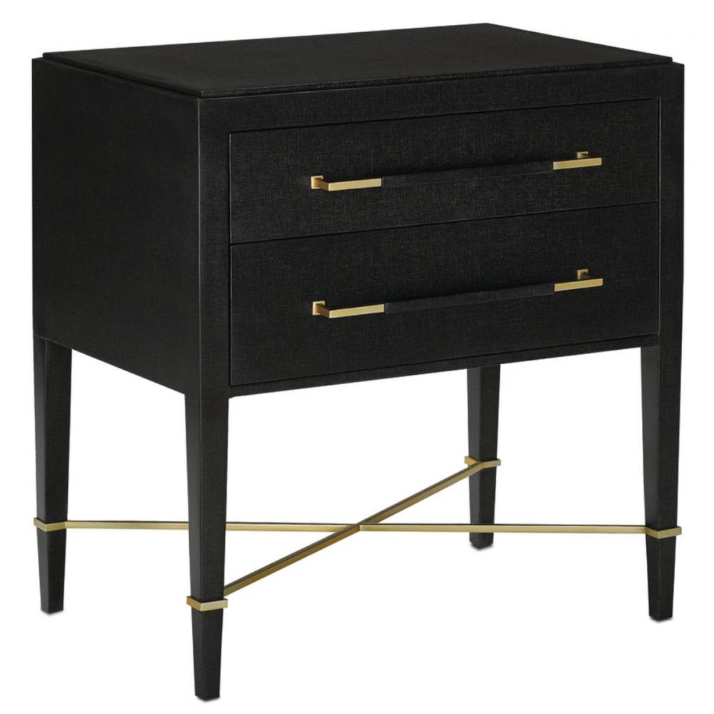 Verona Black Nightstand